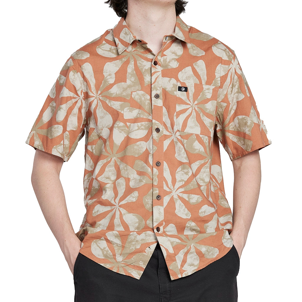 Spinner Short Sleeve Button-Up Shirt - Stretch Fabric, Pre