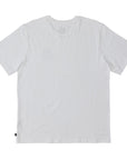 white - rear view of mens foundation super soft tee in white showing plain back