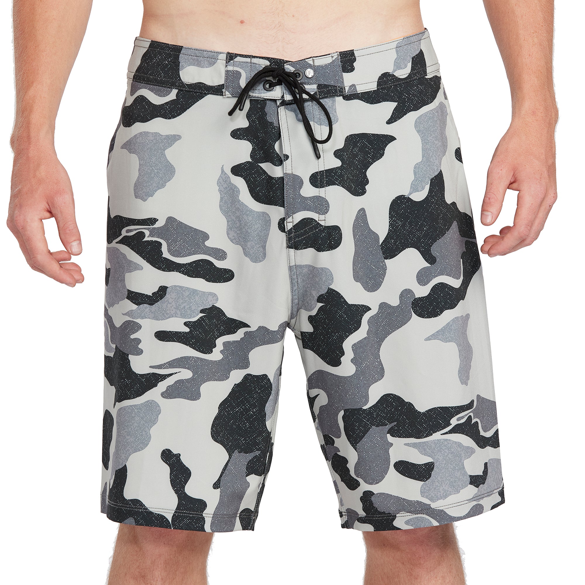 20-inch Camo Swim Shorts - Front View | Recycled Polyester and Spandex Boardshorts with 4-Way Stretch