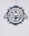 up close of ben carlson long sleeve tee logo from the ben carlson memorial and scholarship foundation 