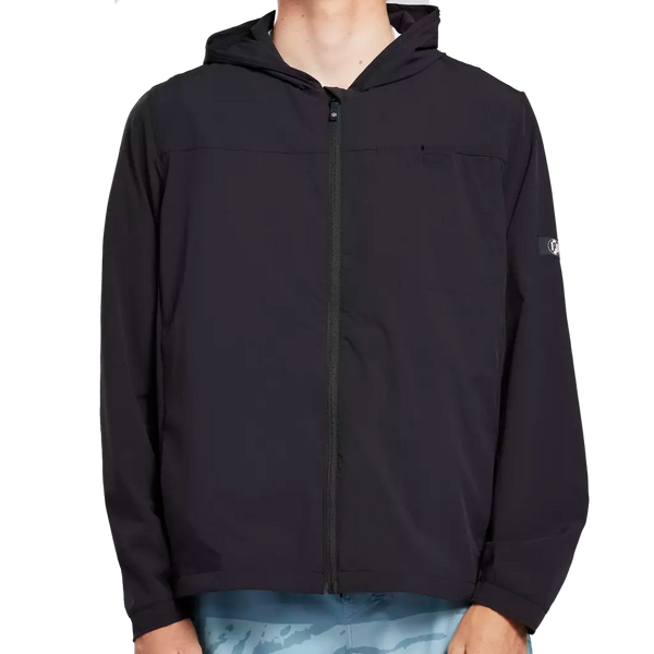 Men's CANIS High Neck Zip Up Jacket - CARBON BLACK
