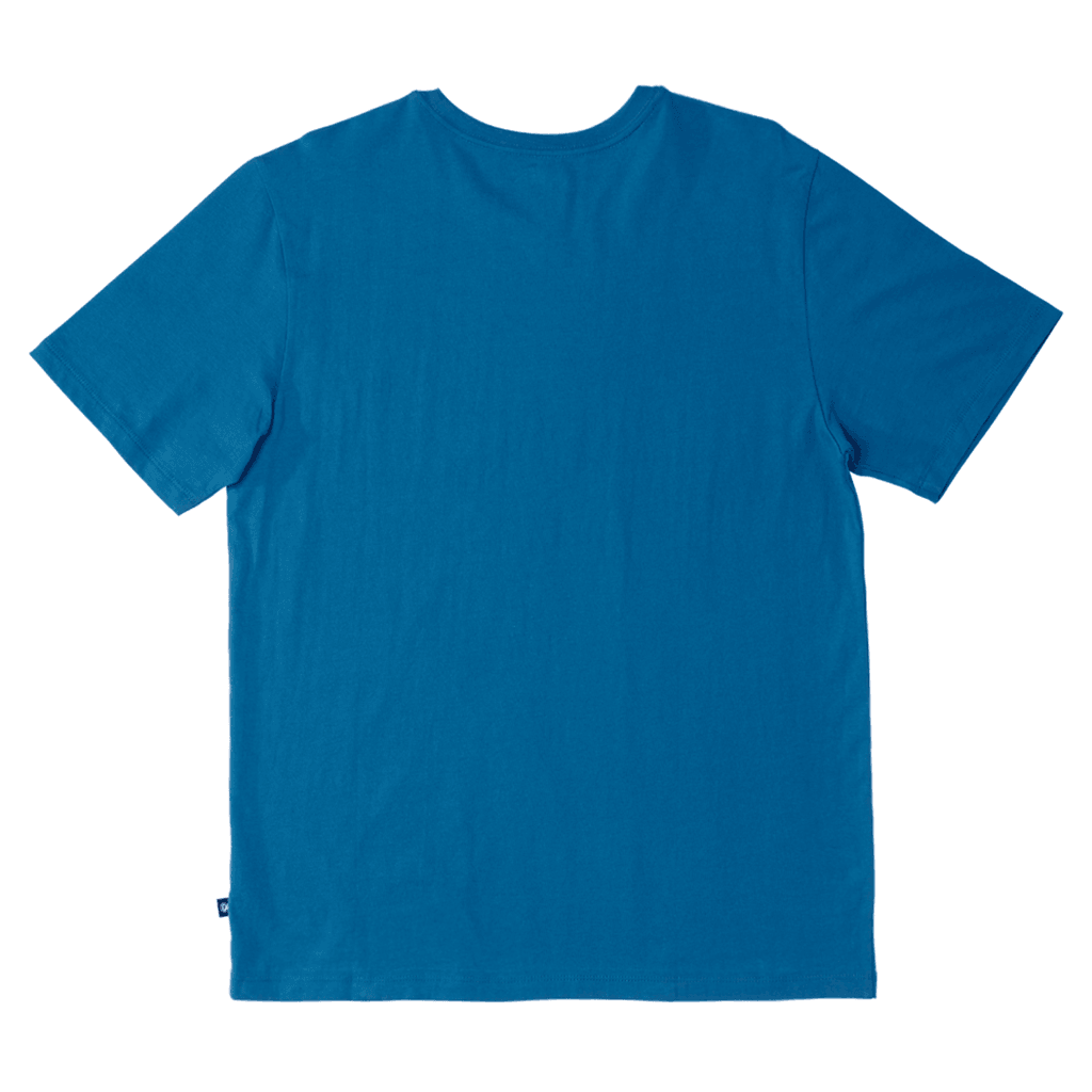 legacy blue - rear view of mens foundation super soft tee in legacy blue showing plain back 
