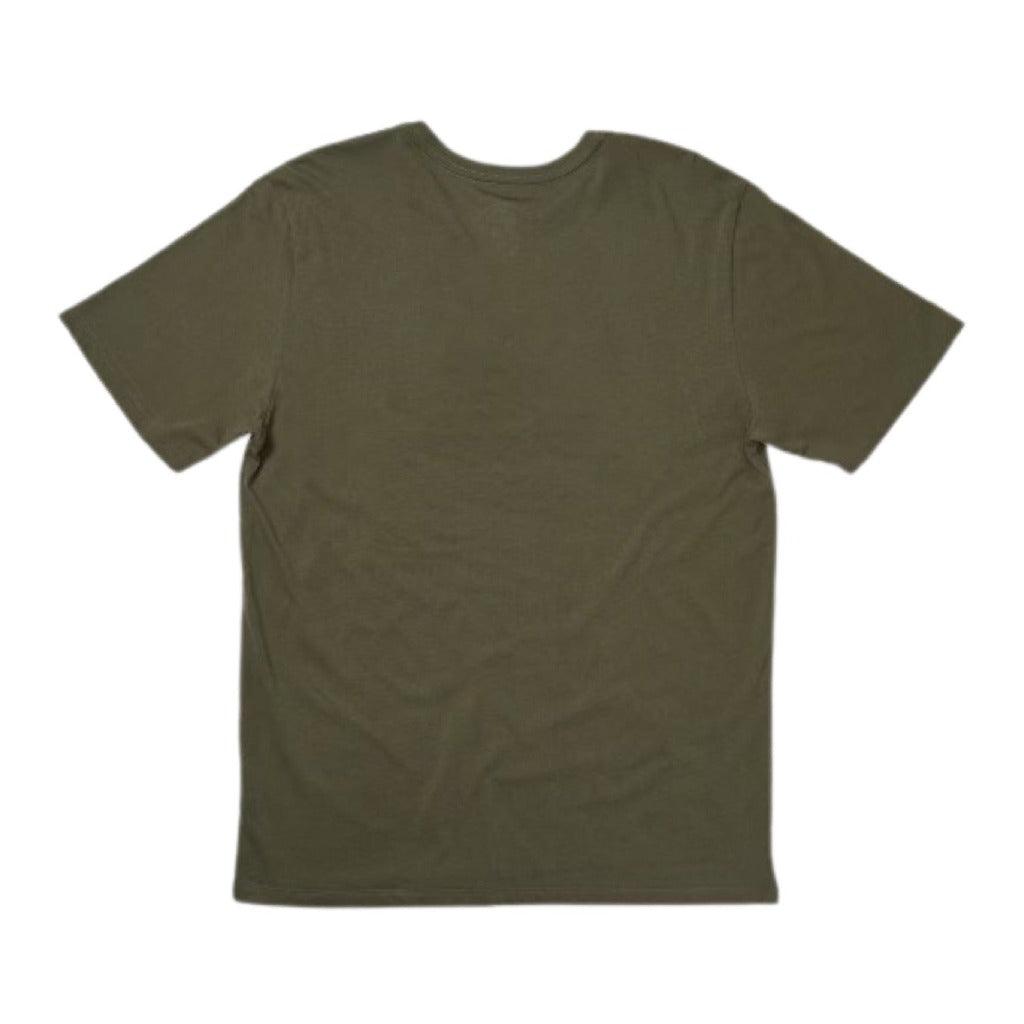 olive - rear view of the mens foundation super soft tee in olive showing plain back 