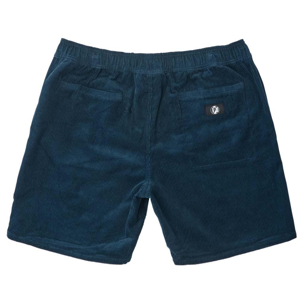 The Wales short is an 18” walkshort that features a corduroy fabric in the color navy and an elastic waistband built to hug your waist. The short features a waistband tie, two front and back pockets, and a black IPD label on the back right pocket.
